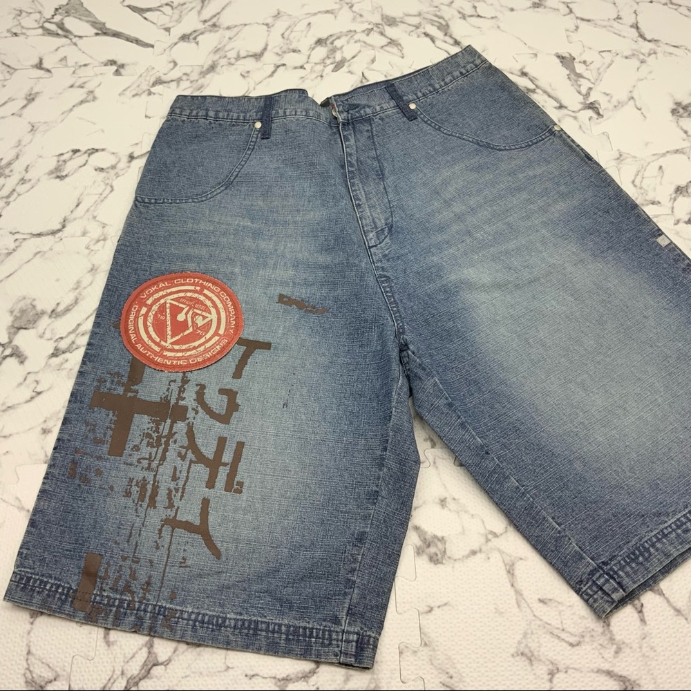 Men's Vokal by Nelly Mid Blue Denim Shorts